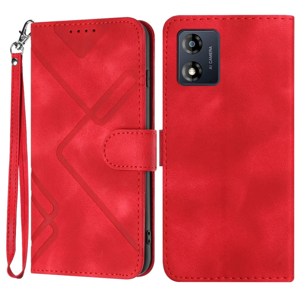 Line Pattern Skin Feel Leather Phone Case, For Motorola Moto E13, For Motorola Moto G23, For Motorola Moto E22, For Motorola Edge 30 Neo, For Motorola Moto G32, For Motorola Moto G42