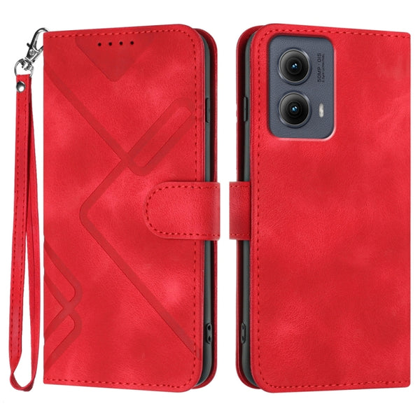 Line Pattern Skin Feel Leather Phone Case, For Motorola Edge 5G 2024, For Motorola Moto X50 Ultra, For Motorola Edge 50 Pro, For Motorola Edge 50 Fusion, For Motorola Moto G Stylus 5G 2024, For Motorola Moto G Power 5G 2024